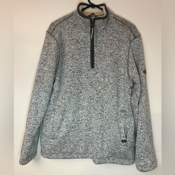 Orvis Men's Quarter Zip Pullover Sweater Size M Gray - Picture 3 of 9